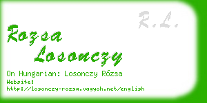 rozsa losonczy business card