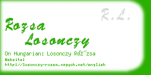 rozsa losonczy business card